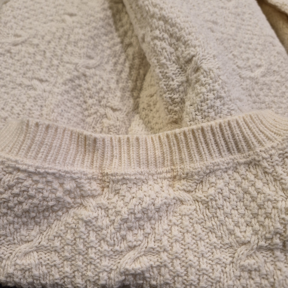 Vintage Cream Textured Sweater By Talbots Size XL - Picture 5 of 5